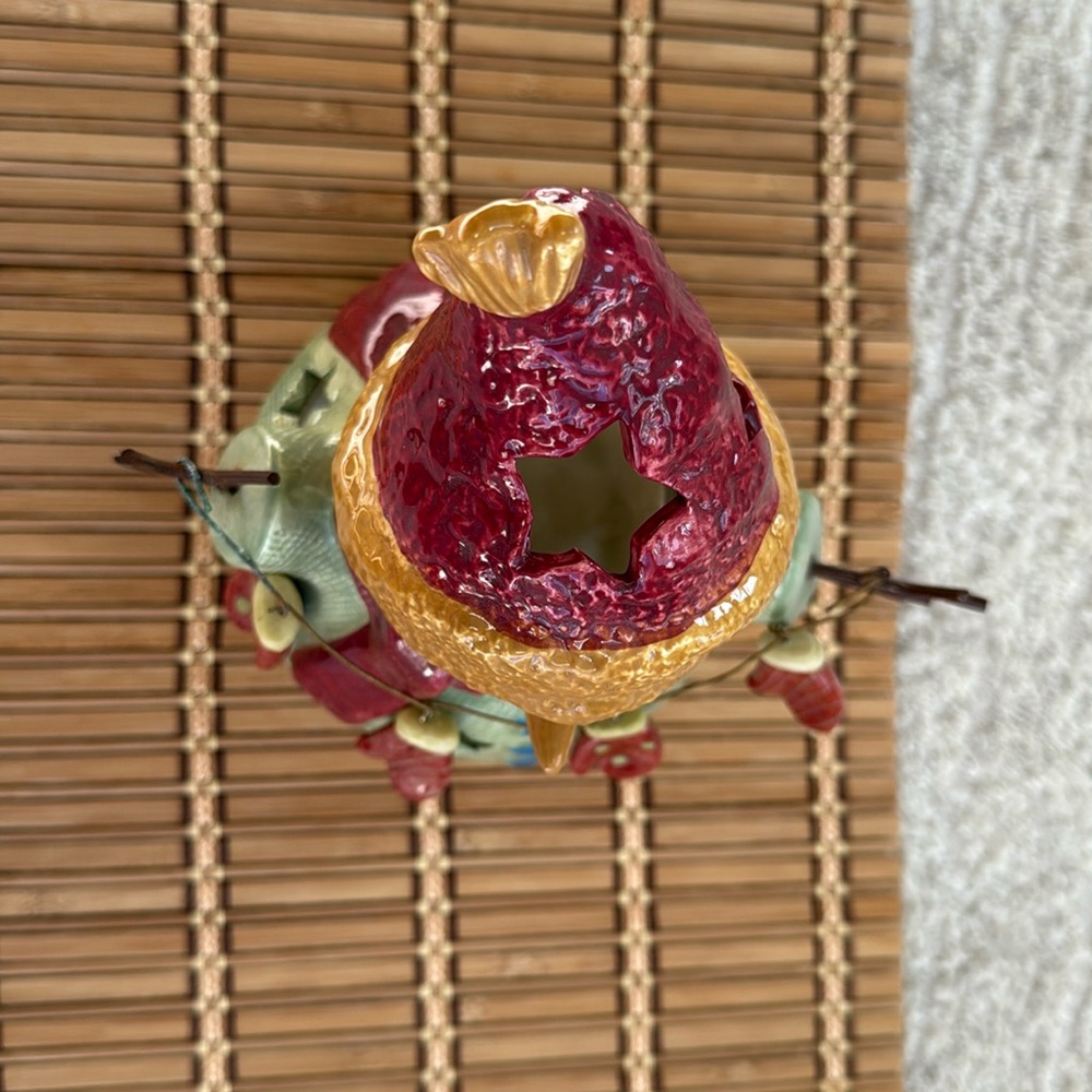 Vintage Kohl’s 9” Ceramic Tea Light/ Electric Candle - Snowman Candle Holder - Picture 5 of 9